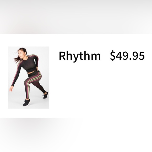 Fabletics 2 piece outfit! Long sleeve cropped top & matching leggings size M. - Picture 4 of 4